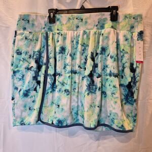NWT Livi Lane Bryant Womens Athleisure 2 Pocket Blue Tie Dye Skort 22/24